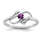 Sterling Silver Rhodium-plated Genuine Stone Family Jewelry Ring view 2