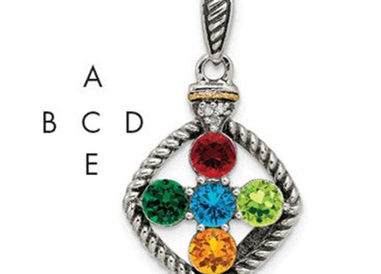 14k/Silver Two-Tone Pendants Style QMPD26 - Classique Jewelry Inc.