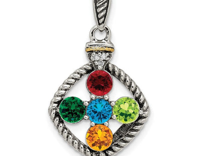 14k/Silver Two-Tone Pendants Style QMPD26 - Classique Jewelry Inc.