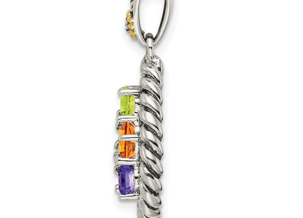 14k/Silver Two-Tone Pendants Style QMPD25 - Classique Jewelry Inc.