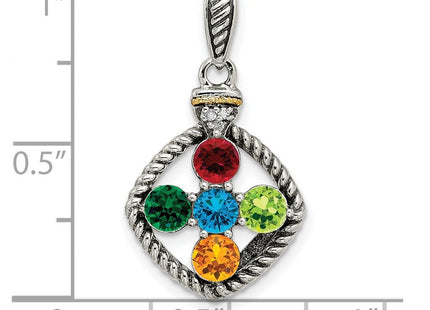 14k/Silver Two-Tone Pendants Style QMPD26 - Classique Jewelry Inc.
