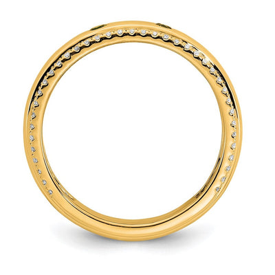 14K 2 Genuine Birthstone and Diamond Mother's Ring