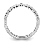14K White Gold 3 Genuine Birthstone and Diamond Mother's Ring view