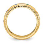 14K 6 Genuine Birthstone and Diamond Mother's Ring view