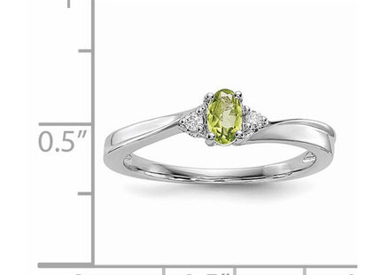 Sterling silver diamond birthstone ring