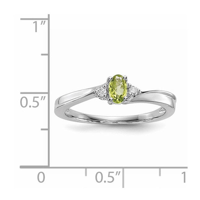 Sterling silver diamond birthstone ring
