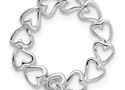 14K white gold family pendant, another view
