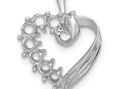 14K white gold family pendant, another view
