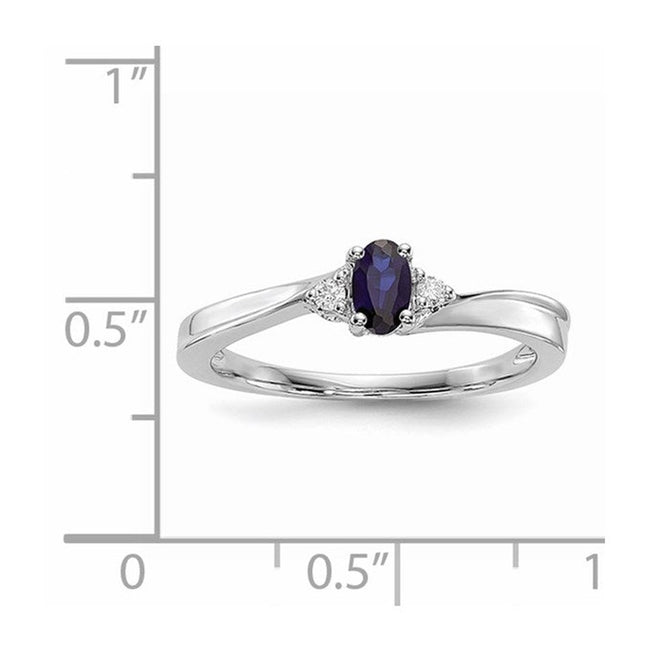 Sterling silver diamond birthstone ring