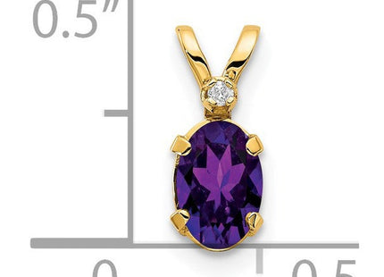 14K gold diamond birthstone pendant