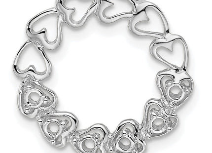 14K white gold family pendant, another view
