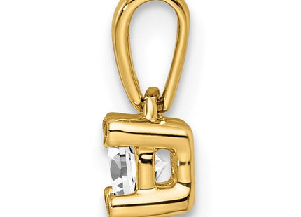 14K gold diamond family pendant, another view