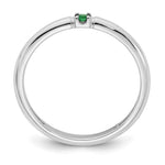 14K White Gold Genuine 1 Birthstone Mother's Ring view