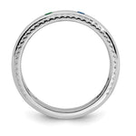 14K White Gold 2 Genuine Birthstone and Diamond Mother's Ring view