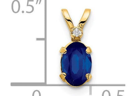 14K gold diamond birthstone pendant