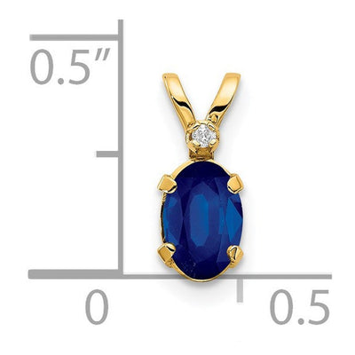 14K gold diamond birthstone pendant