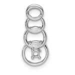14K White Gold 1 Genuine Stone Family Pendant, 20 x 8mm view