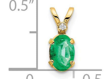 14K gold diamond birthstone pendant