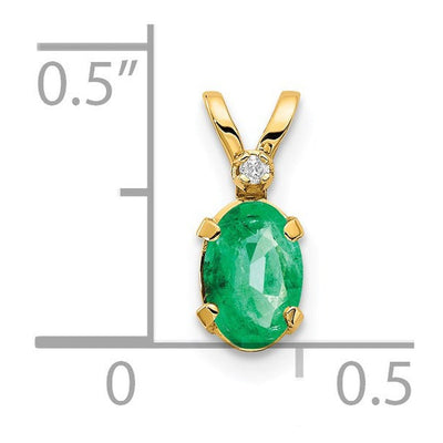 14K gold diamond birthstone pendant
