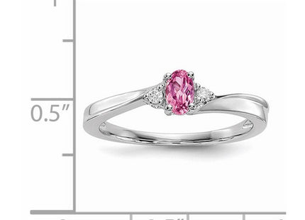 Sterling silver diamond birthstone ring