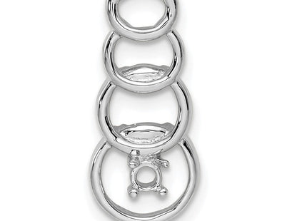 14K white gold family pendant, another view