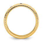 14K 3 Genuine Birthstone and Diamond Mother's Ring view