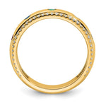 14K 5 Genuine Birthstone and Diamond Mother's Ring view
