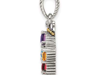 Sterling silver diamond mother pendant, another view