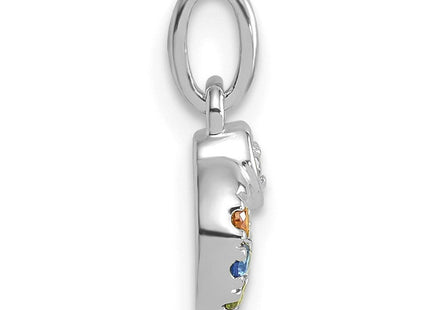 14K gold birthstone pendants & charm, another view