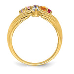 14K 6 Genuine Stone Family Ring view