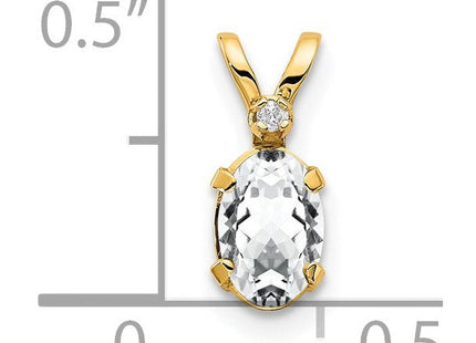 14K gold diamond birthstone pendant