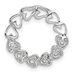 14K White Gold 6 Genuine Stone Family Pendant, 19 x 19mm view