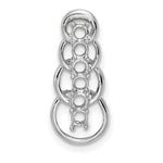 14K White Gold 6 Genuine Stone Family Pendant, 20 x 8mm view