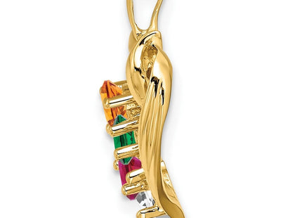 14K gold family pendant, another view