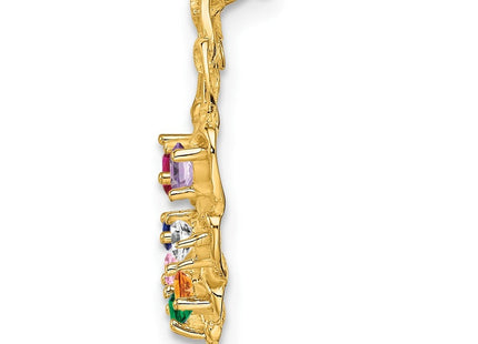 14K gold family pendant, another view
