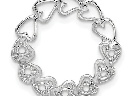14K white gold family pendant, another view