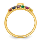 14K Heart with 6 Genuine Birthstone Mother's Ring view