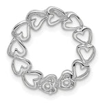 14K White Gold 2 Genuine Stone Family Pendant, 19 x 19mm view