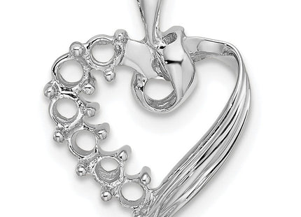 14K white gold family pendant, another view