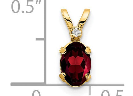 14K gold diamond birthstone pendant