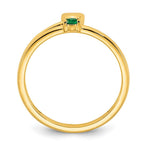14K Heart with 1 Genuine Birthstone Mother's Ring view