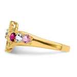 14K Genuine 7 Stone Mother's Ring view
