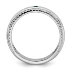14K White Gold 1 Genuine Birthstone and Diamond Mother's Ring view