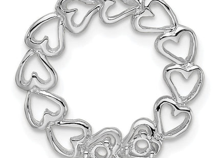14K white gold family pendant, another view