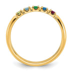 14K Yellow Gold 5 Genuine Birthstone Mother's Ring view