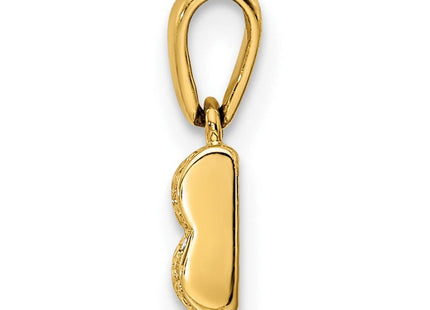 14K gold diamond family pendant, another view