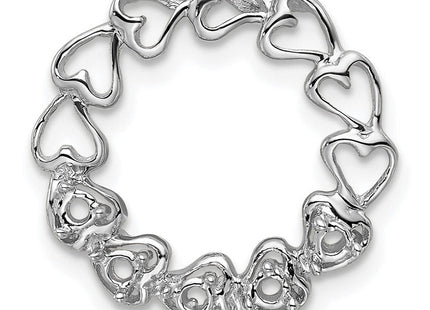 14K white gold family pendant, another view