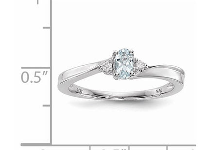 Sterling silver diamond birthstone ring