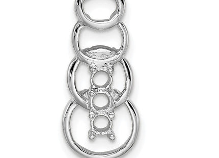 14K white gold family pendant, another view