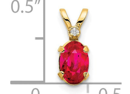 14K gold diamond birthstone pendant